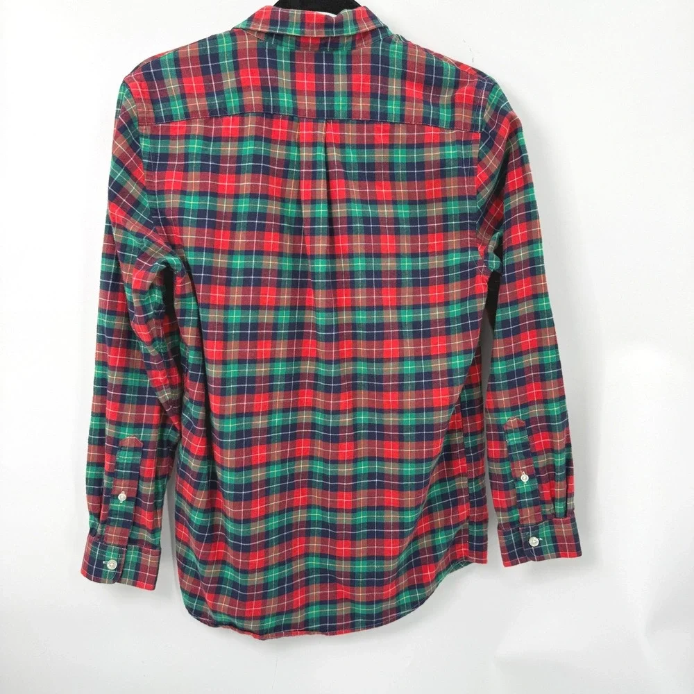 Vineyard Vines Whale Shirt Plaid Boys L Soft‎ Cotton Schoolboy Minimalist Preppy